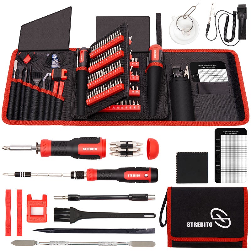 STREBITO Precision Screwdriver Set 191-Piece Multi-Bit Screwdriver 1/4 Inch Nut Driver Home Improvement Tool Electronic Repair Kit for Computer  iPhone  Laptop  PC  Cell Phone  PS4  Xbox  Nintendo - Image 1